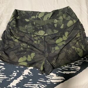 Floral Green Lulu Lemon Shorts
